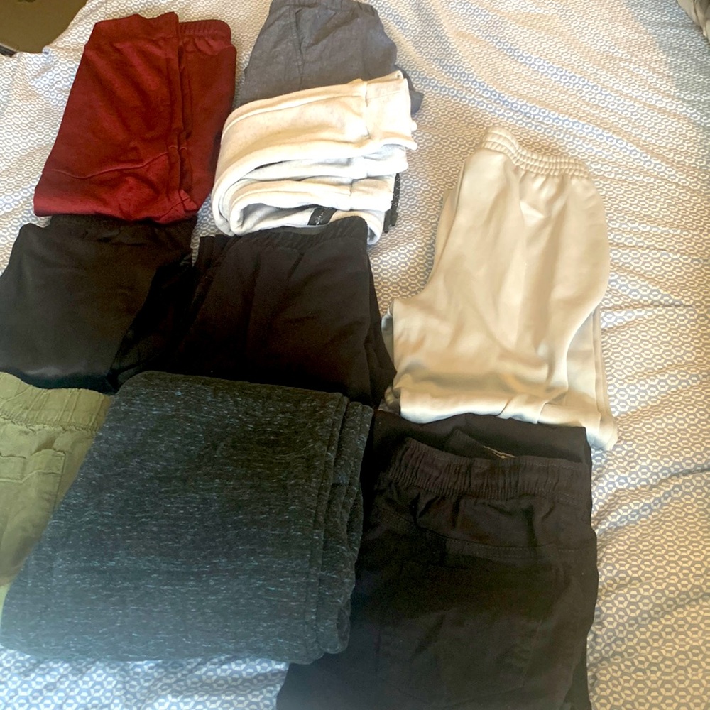 Boys shorts and joggers bundle 9 pieces for 40$